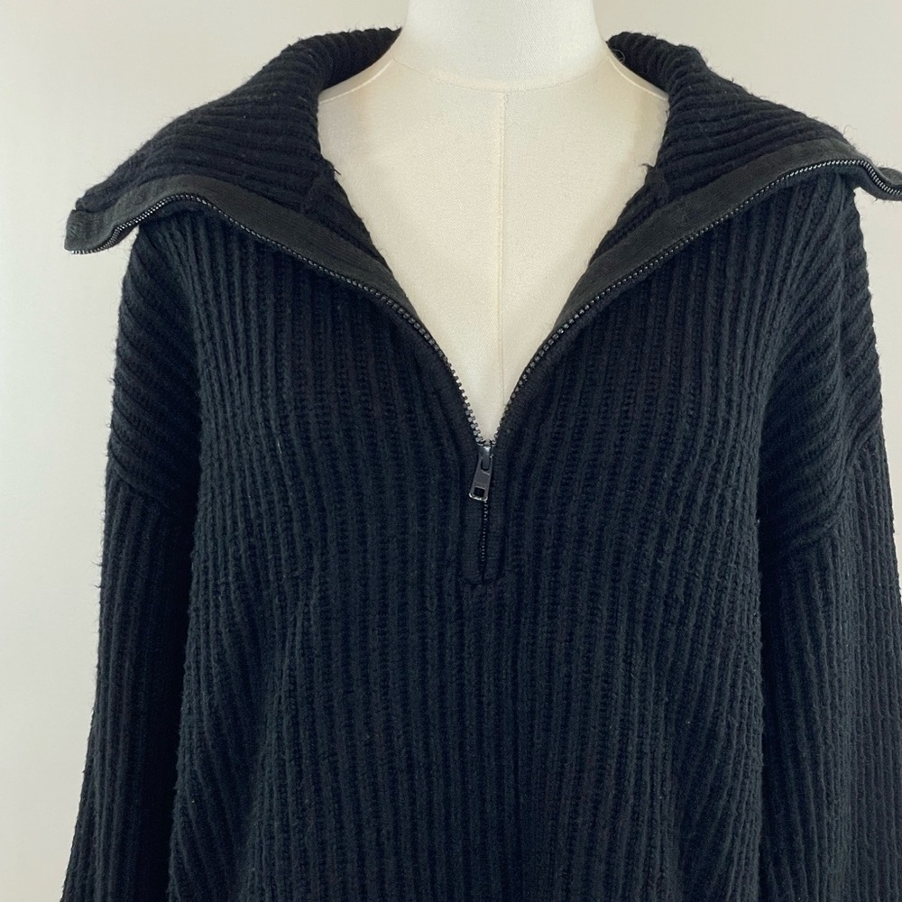 Sweet Baby Jamie Black Half Zip Sweater, M - Picture 9 of 10